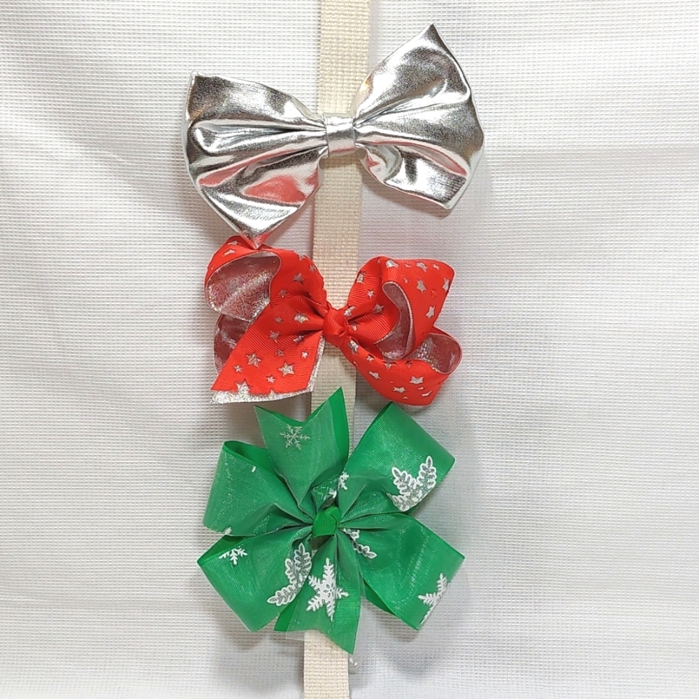 Christmas Specialty/ Grosgrain Hair Bows☆Set of 3